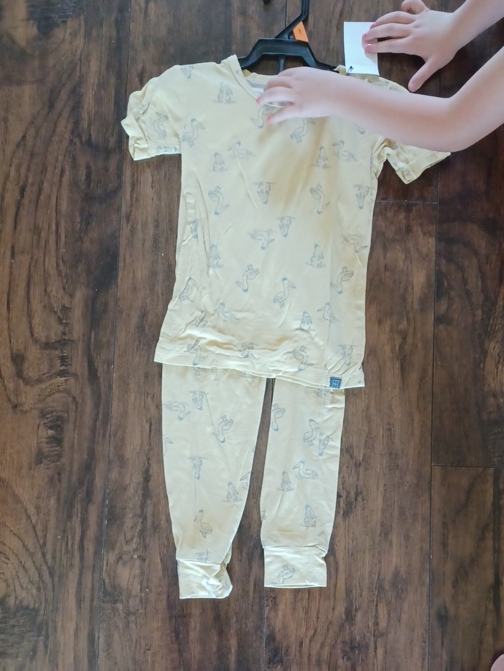 Kids Yellow Duck Print Pajama Set
